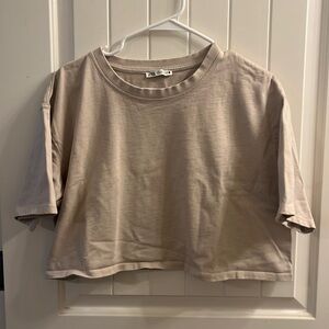 Zara oversized cropped tee